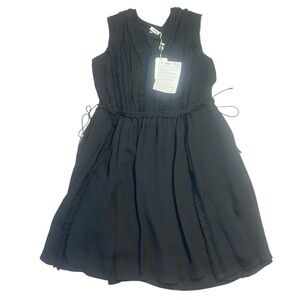 Jason Wu Black Ruffle Chiffon Sleeveless Dress Size 6 NWT